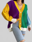 Color Block Button Down Cable-Knit Cardigan Sweater NicholesGifts