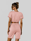 Short Sleeve Cropped Top and Drawstring Shorts Lounge Set nicholesgifts