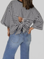 Striped Back Bow Tie T-Shirt nicholesgifts