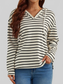 Drawstring Striped Long Sleeve Hoodie NicholesGifts