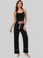 Contrast Trim Cropped Cami and Pants Loungewear Set nicholesgifts
