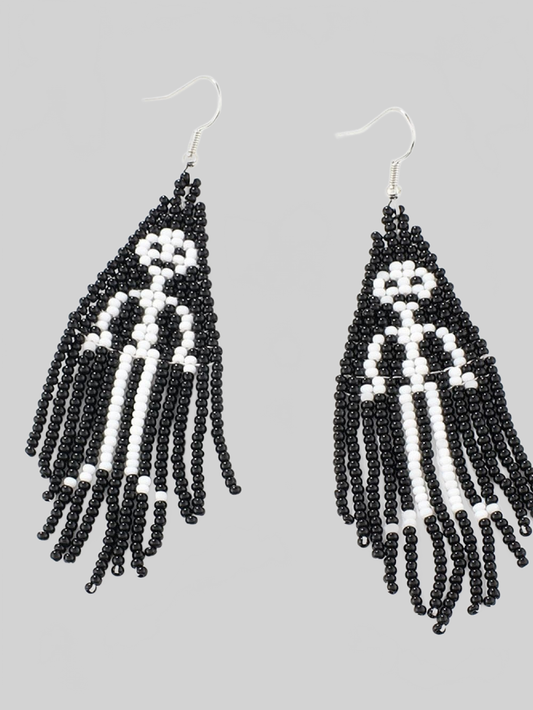 Women Beaded Dangle Halloween Earrings nicholesgifts