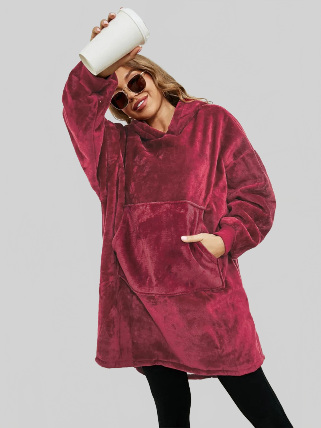 Kangaroo Pocket Dropped Shoulder Hoodie NicholesGifts