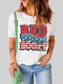 Women Letter Graphic Round Neck Short Sleeve T-Shirt nicholesgifts