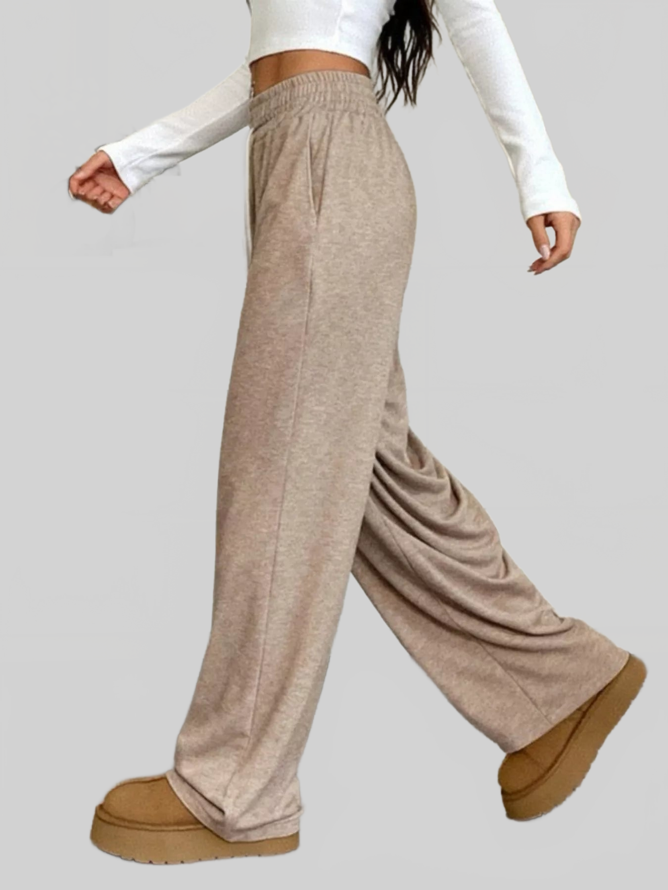 Women Full Size Drawstring High Waist Wide Leg Pants nicholesgifts