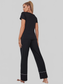Scoop Neck Top and Elastic Waist Pants Lounge Set nicholesgifts
