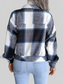 Plaid Collared Neck Long Sleeve Jacket nicholesgifts