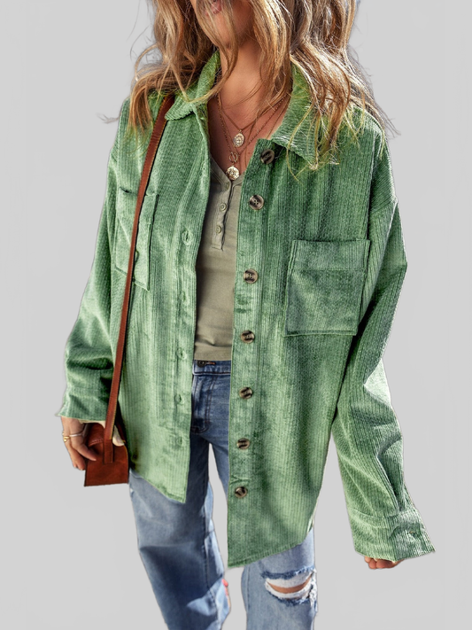 NicholesGifts Women Button Up Long Sleeve Jacket NicholesGifts