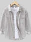 Men's Plus Size Plaid Button Up Long Sleeve Shirt nicholesgifts