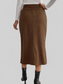 Perfee Slit Midi Skirt with Pockets nicholesgifts