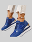 Women Lace Up Round Toe Sneakers nicholesgifts