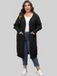 Plus Size Long Sleeve Pocketed Cardigan Trendsi