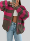 Striped Open Front Long Sleeve Cardigan nicholesgifts