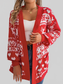 Women Pocketed Open Front Long Sleeve Cardigan nicholesgifts