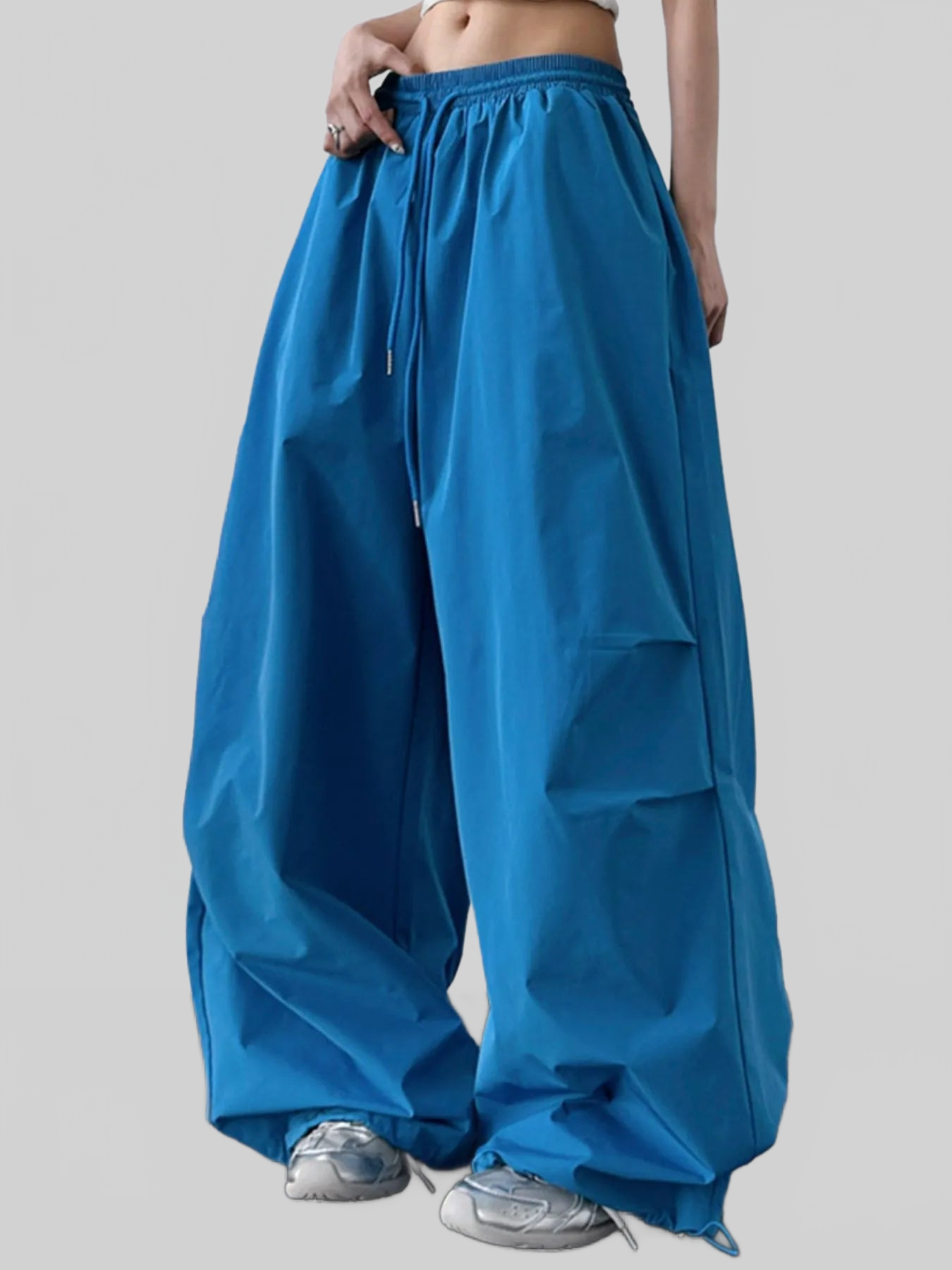 Letter Back Wide Leg Drawstring Pants nicholesgifts