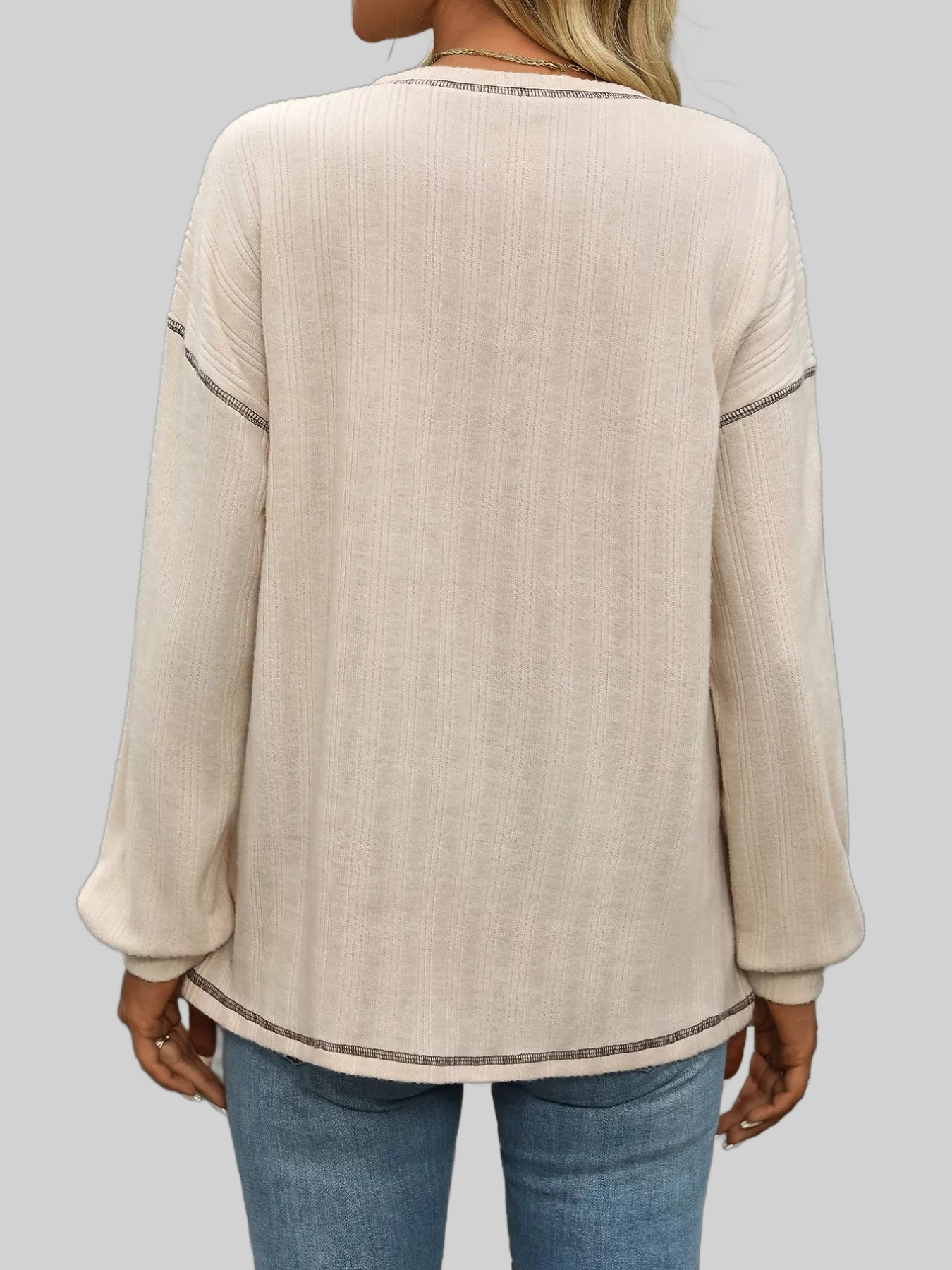 Casual Pocket Detail Long Sleeve T-Shirt nicholesgifts