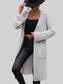 Dropped Shoulder Long Sleeve Cardigan with Pocket nicholesgifts