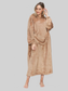 Double Take Full Size Pocketed Hooded Midi Lounge Dress nicholesgifts