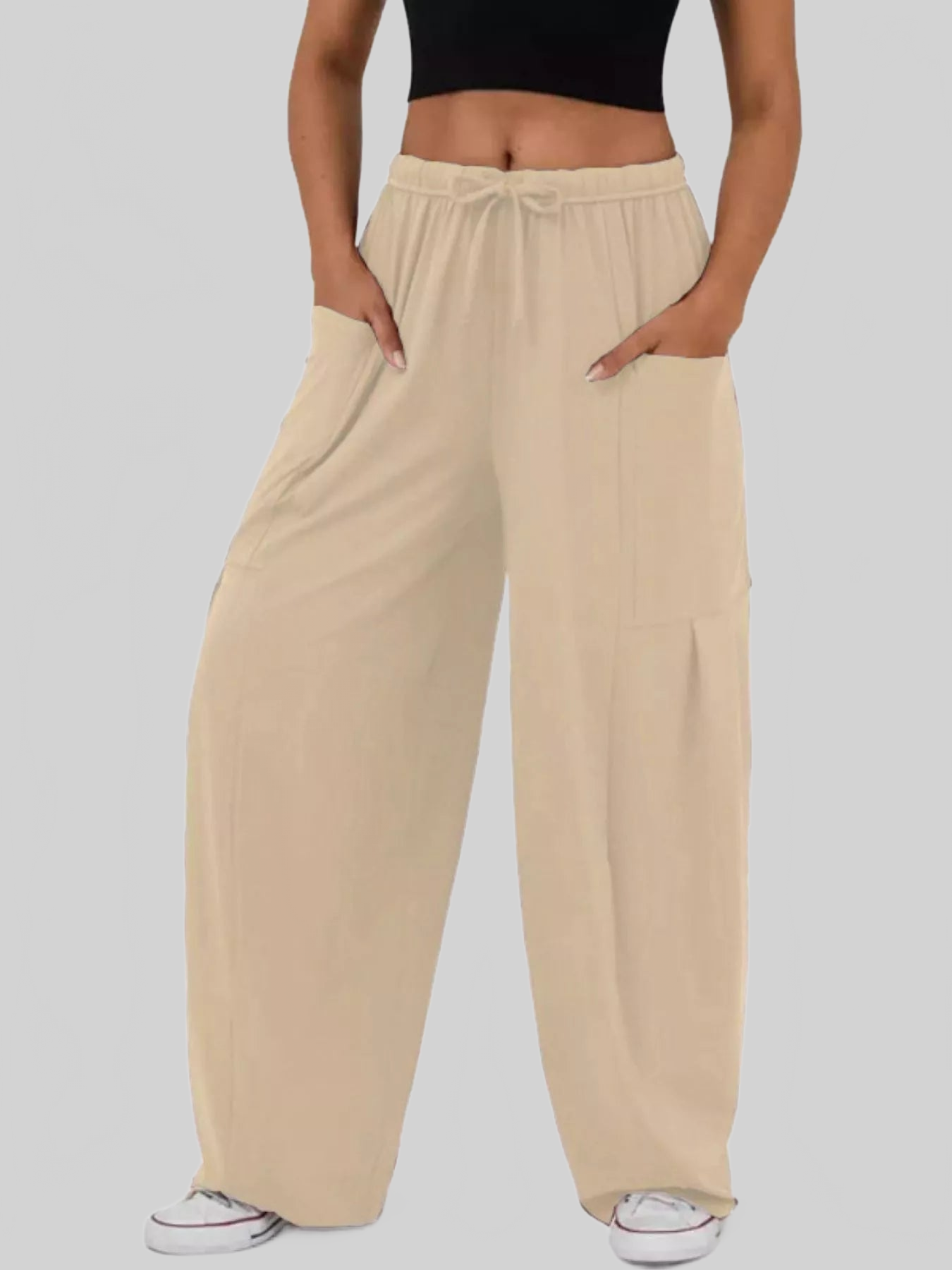 Women Relaxed Fit Drawstring Pants nicholesgifts