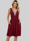 Pocketed V-Neck Wide Strap Dress nicholesgifts