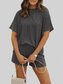 Full Size Ribbed Short Sleeve Top and Shorts Two-Piece Set Plus Size nicholesgifts