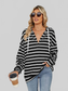 Drawstring Striped Long Sleeve Hoodie NicholesGifts