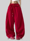 Women Drawstring Wide Leg Pants nicholesgifts