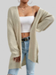 Open Front Dropped Shoulder Slit Cardigan nicholesgifts