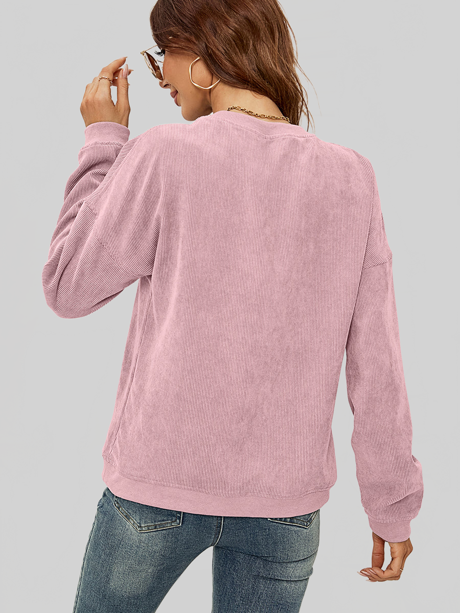 Women American Graphic Dropped Shoulder Sweatshirt nicholesgifts