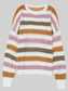 Women Striped Round Neck Hollowed Sweater NicholesGifts