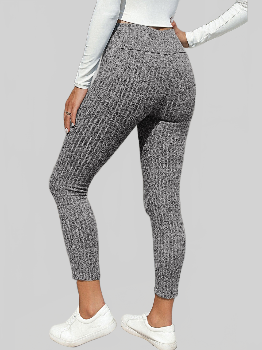 Women Ribbed High Waist Leggings NicholesGifts