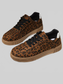 Women Leopard Lace Up Sneakers nicholesgifts