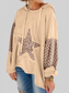 Drawstring Star Long Sleeve Hoodie nicholesgifts