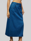 Slit Button Detail Denim Midi Skirt nicholesgifts