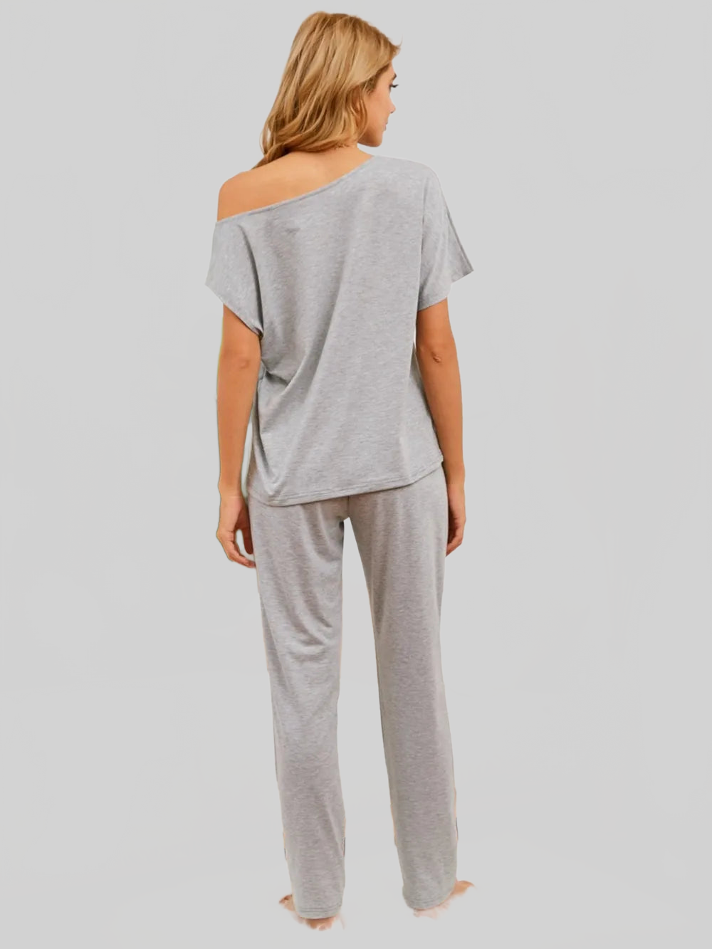 Boat Neck Top and Pants Lounge Set nicholesgifts