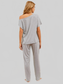 Boat Neck Top and Pants Lounge Set nicholesgifts