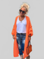 Letter Dropped Shoulder Long Sleeve Cardigan nicholesgifts