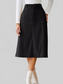 Women Front Slit Shift High Waist Midi Skirt nicholesgifts