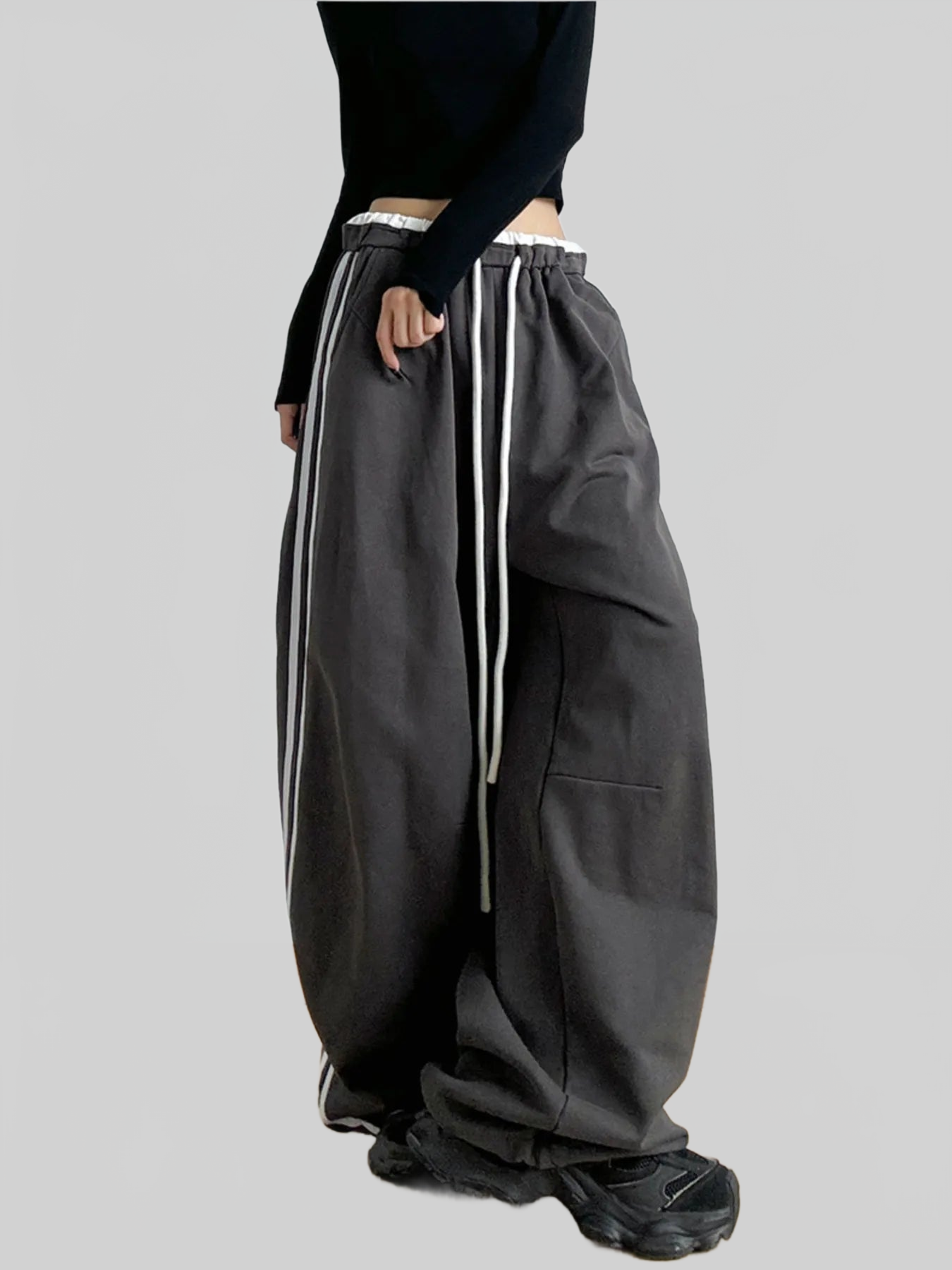 Women Wide Leg Drawstring Pants nicholesgifts