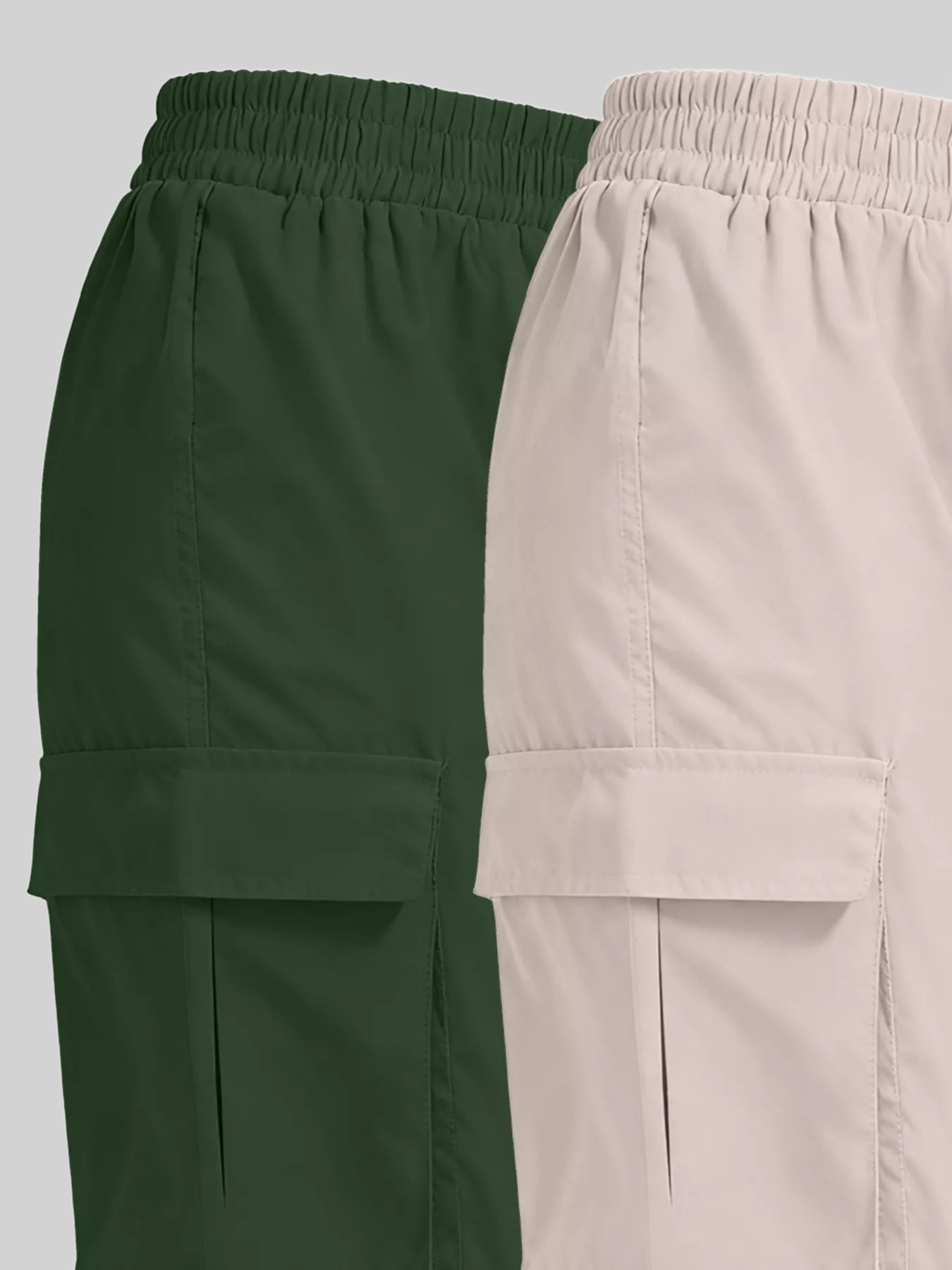 2 Piece Elastic Waist Cargo Pants NicholesGifts