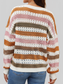 Women Striped Round Neck Hollowed Sweater NicholesGifts