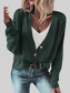 Openwork Button Up Long Sleeve Cardigan nicholesgifts