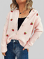 Strawberry Button Up Long Sleeve Cardigan nicholesgifts