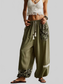 Women Lace Detail Drawstring Harem Pants nicholesgifts