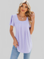 Women Eyelet Square Neck Flutter Sleeve Blouse nicholesgifts