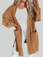 Women Cable-Knit Dropped Shoulder Slit Cardigan nicholesgifts