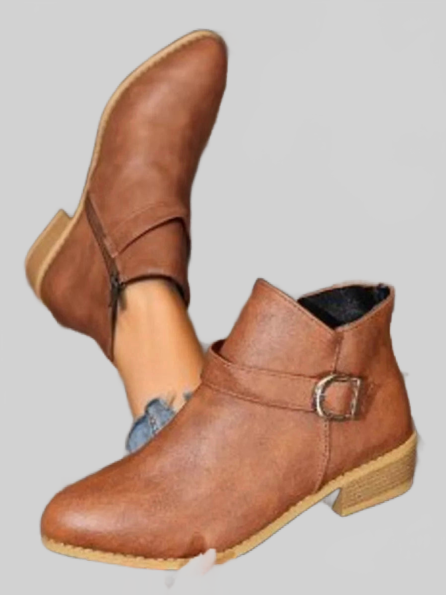 Point Toe Block Heels Boots NicholesGifts