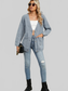 Pocketed V-Neck Button Up Denim Jacket nicholesgifts