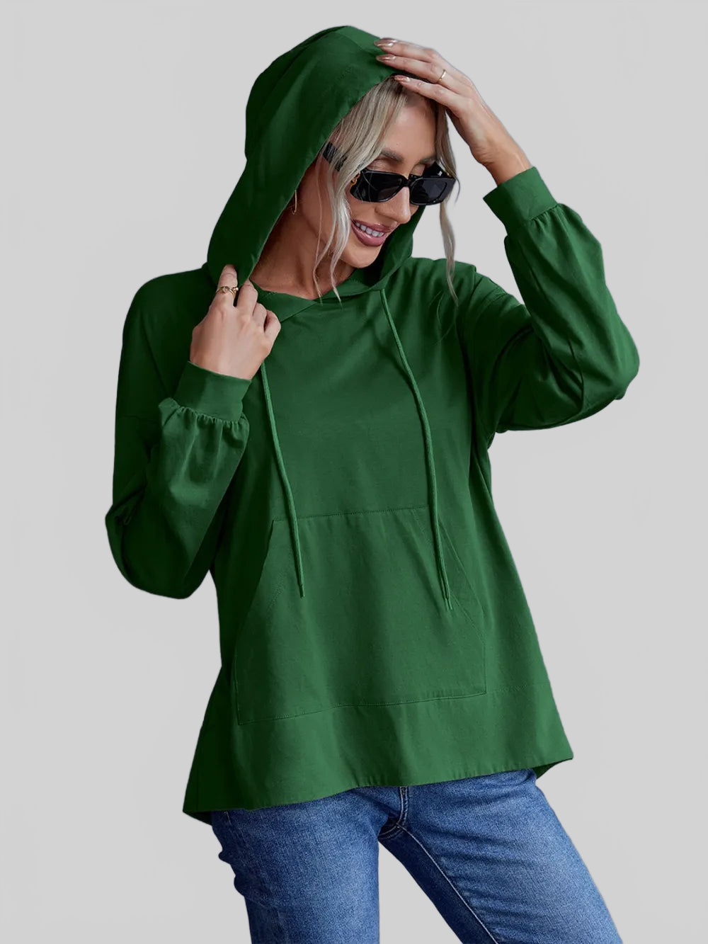 Ivy Lane Drawstring Pocketed Dropped Shoulder Hoodie NicholesGifts