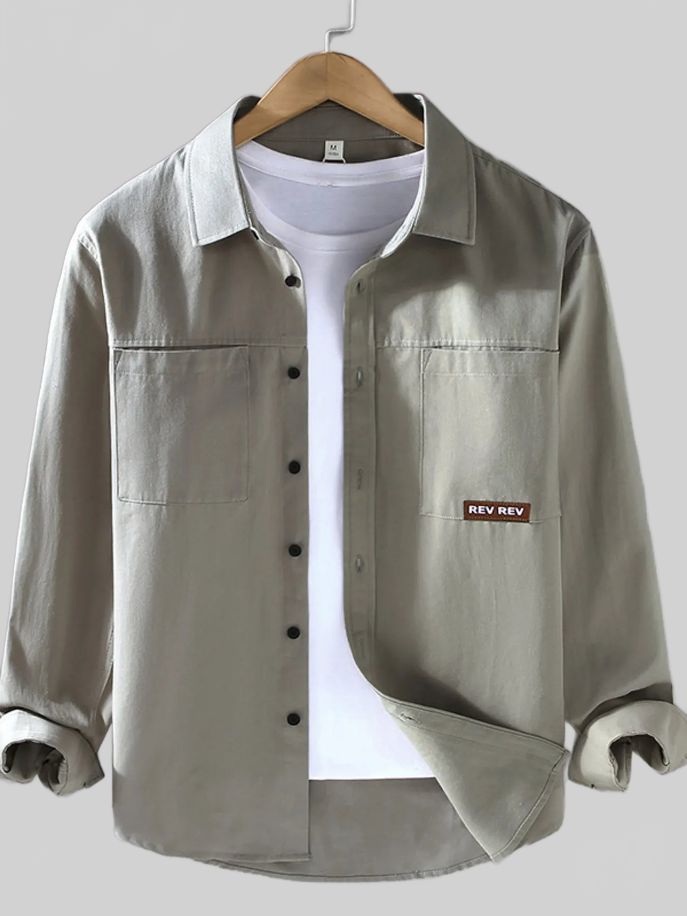 Men's Plus Size Button Up Long Sleeve Shirt nicholesgifts